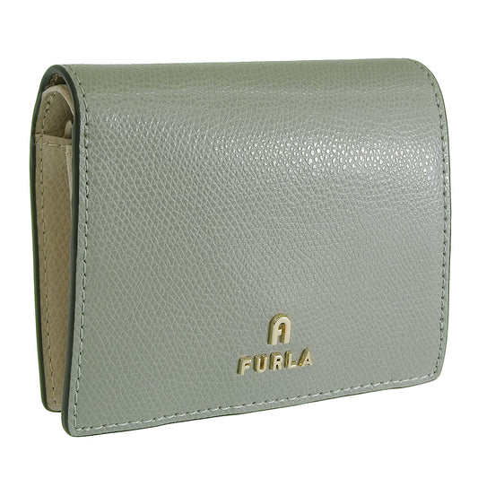 フルラ 財布 レディース 二つ折り財布 アウトレット レザー グレー×ベージュ カメリア FURLA CAMELIA S COMPACT WALLET BIFOLD COIN WP00304ARE0003573S