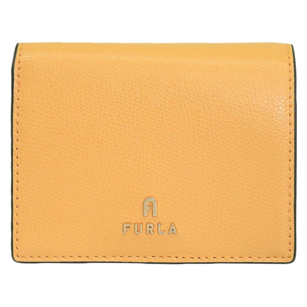 フルラ 財布 レディース 二つ折り財布 レザー イエロー×ベージュ カメリア FURLA CAMELIA S COMPACT WALLET BIFOLD COIN WP00304ARE0003592S
