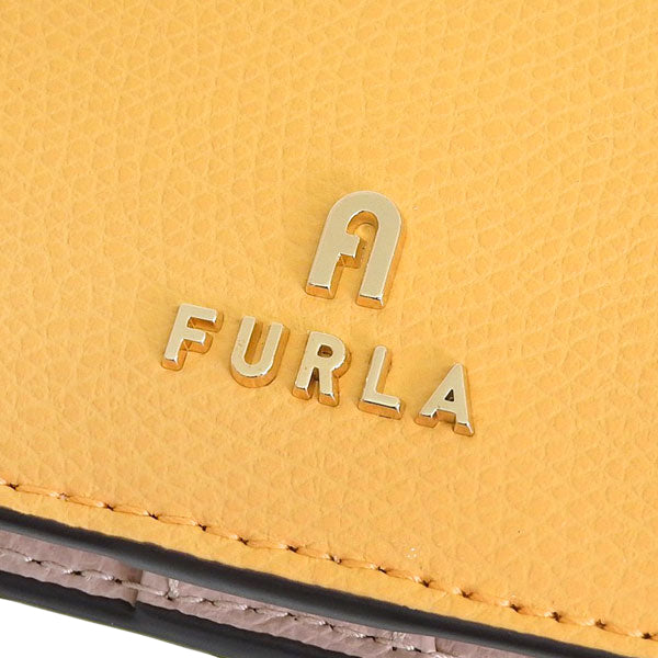 フルラ 財布 レディース 二つ折り財布 レザー イエロー×ベージュ カメリア FURLA CAMELIA S COMPACT WALLET BIFOLD COIN WP00304ARE0003592S
