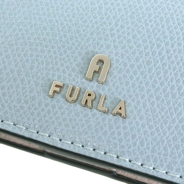 フルラ 財布 レディース 二つ折り財布 レザー ブルー×ベージュ カメリア FURLA CAMELIA S COMPACT WALLET BIFOLD COIN WP00304ARE0003593S