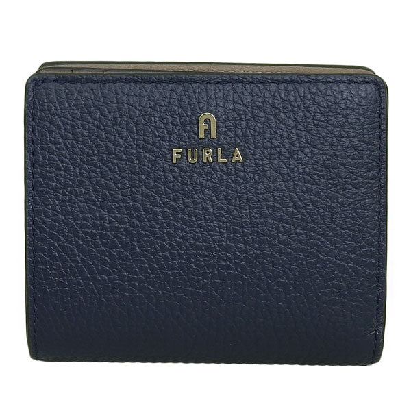 フルラ 財布 レディース 二つ折り財布 アウトレット レザー ブルー×ネイビー カメリア FURLA CAMELIA S COMPACT WALLET WP00307HSC0002725S