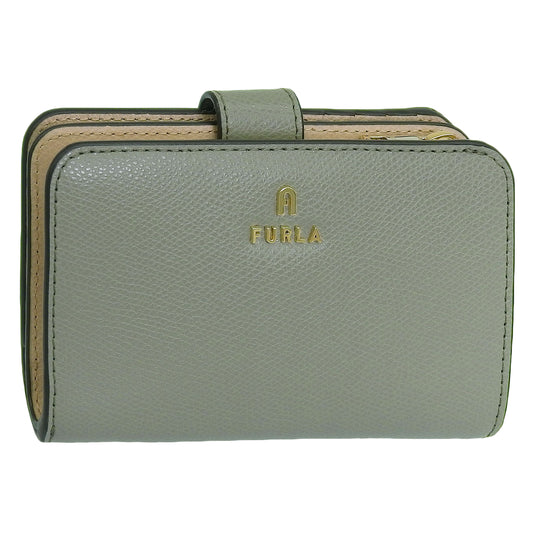フルラ 財布 レディース 二つ折り財布 レザー グリーン×ベージュ カメリア FURLA CAMELIA M COMPACT WALLET WP00314ARE0003573S