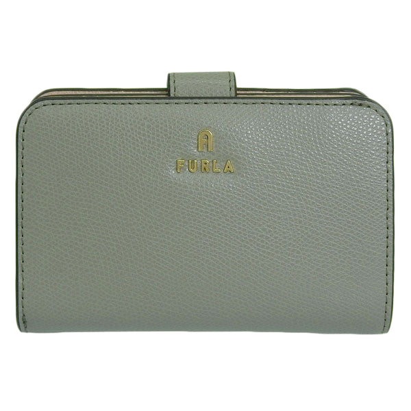 フルラ 財布 レディース 二つ折り財布 レザー グリーン×ベージュ カメリア FURLA CAMELIA M COMPACT WALLET WP00314ARE0003573S