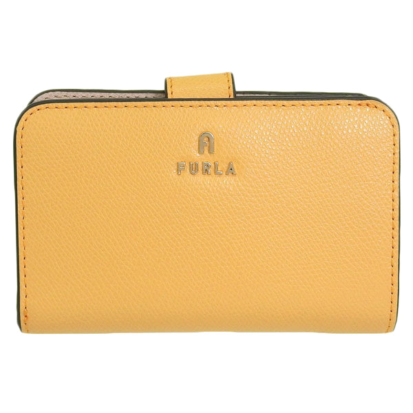 フルラ 財布 レディース 二つ折り財布 レザー イエロー×ベージュ カメリア FURLA CAMELIA M COMPACT WALLET WP00314ARE0003592S