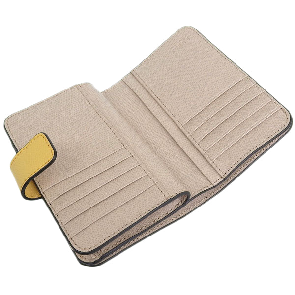 フルラ 財布 レディース 二つ折り財布 レザー イエロー×ベージュ カメリア FURLA CAMELIA M COMPACT WALLET WP00314ARE0003592S