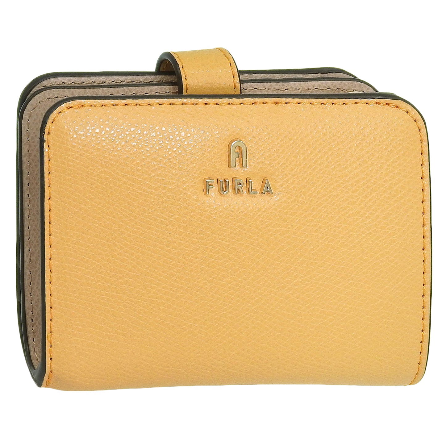 フルラ 財布 レディース 二つ折り財布 レザー イエロー×ベージュ カメリア FURLA CAMELIA S COMPACT WALLET WP00315ARE0003592S