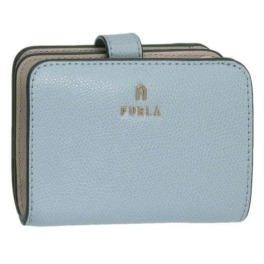 フルラ 財布 レディース 二つ折り財布 レザー ブルー×ベージュ カメリア FURLA CAMELIA S COMPACT WALLET WP00315ARE0003593S