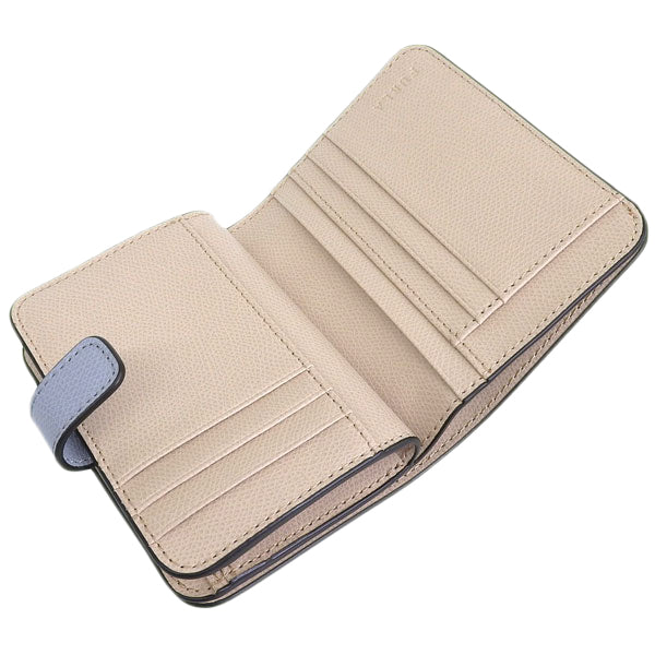 フルラ 財布 レディース 二つ折り財布 レザー ブルー×ベージュ カメリア FURLA CAMELIA S COMPACT WALLET WP00315ARE0003593S