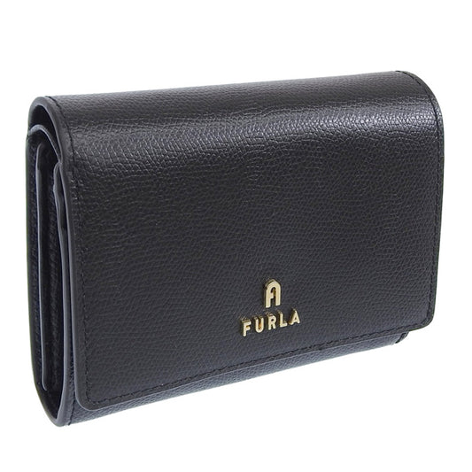 フルラ 財布 レディース 二つ折り財布 レザー ブラック FURLA CAMELIA M COMPACT WALLET FLAP WP00325ARE000O6000 FURLA