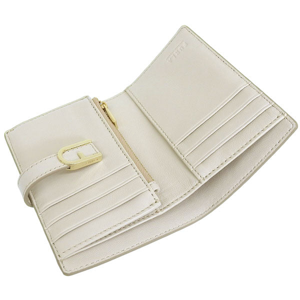 フルラ 財布 レディース 二つ折り財布 レザー ホワイト フロー FLOW M COMPACT WALLET WP00401BX20451704S FURLA