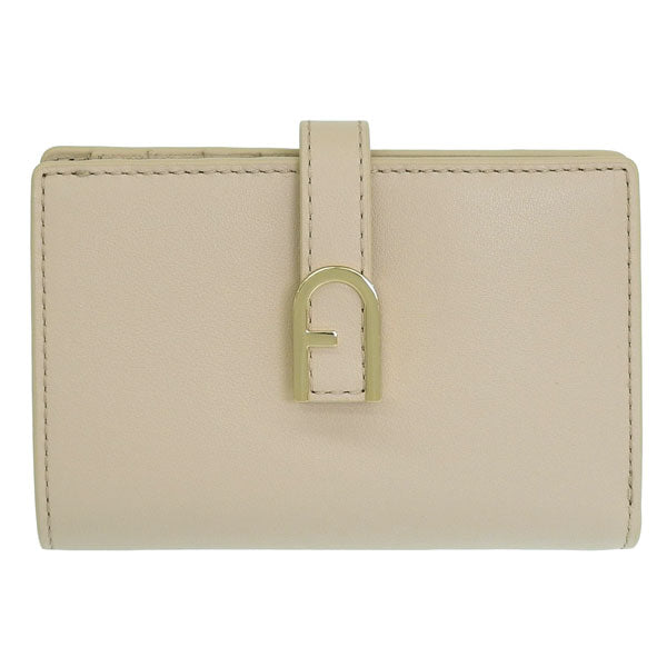 フルラ 財布 レディース 二つ折り財布 レザー ベージュ FURLA FLOW S COMPACT WALLET WP00401BX20458E000