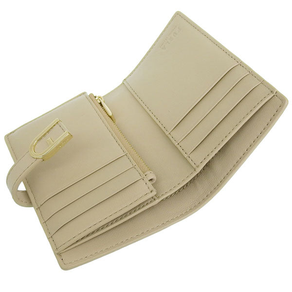 フルラ 財布 レディース 二つ折り財布 レザー ベージュ FURLA FLOW S COMPACT WALLET WP00401BX20458E000